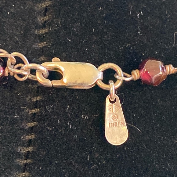 SILPADA Retired Faceted Red GARNET Beaded Sterling Silver Necklace N1053 - Picture 5 of 13